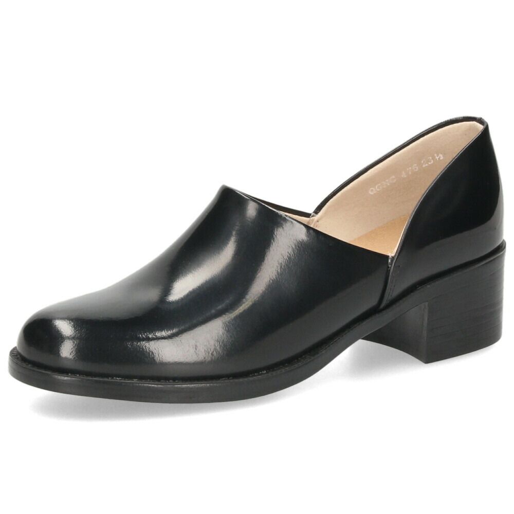 ヒールアップスポックシューズ レディース ハルタ HARUTA 476 靴 革靴 黒 クロ ブラック 3 E スポックシューズ 太ヒール スタイルアップ