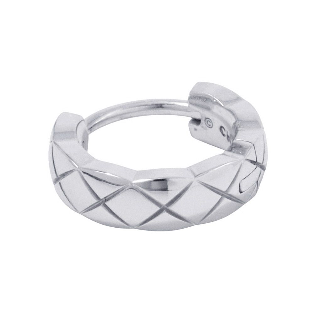 シャネル ピアス ココ クラッシュ シングル ミニフープ K 18 WGホワイトゴールド J 12687 CHANEL ジュエリー