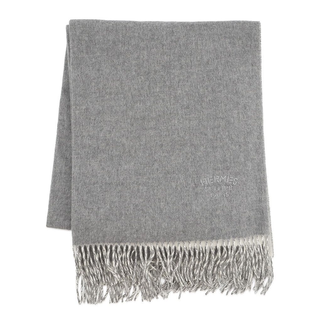 エルメス マフラー ダブルフェイス ロゴ カシミヤ HERMES ストール
