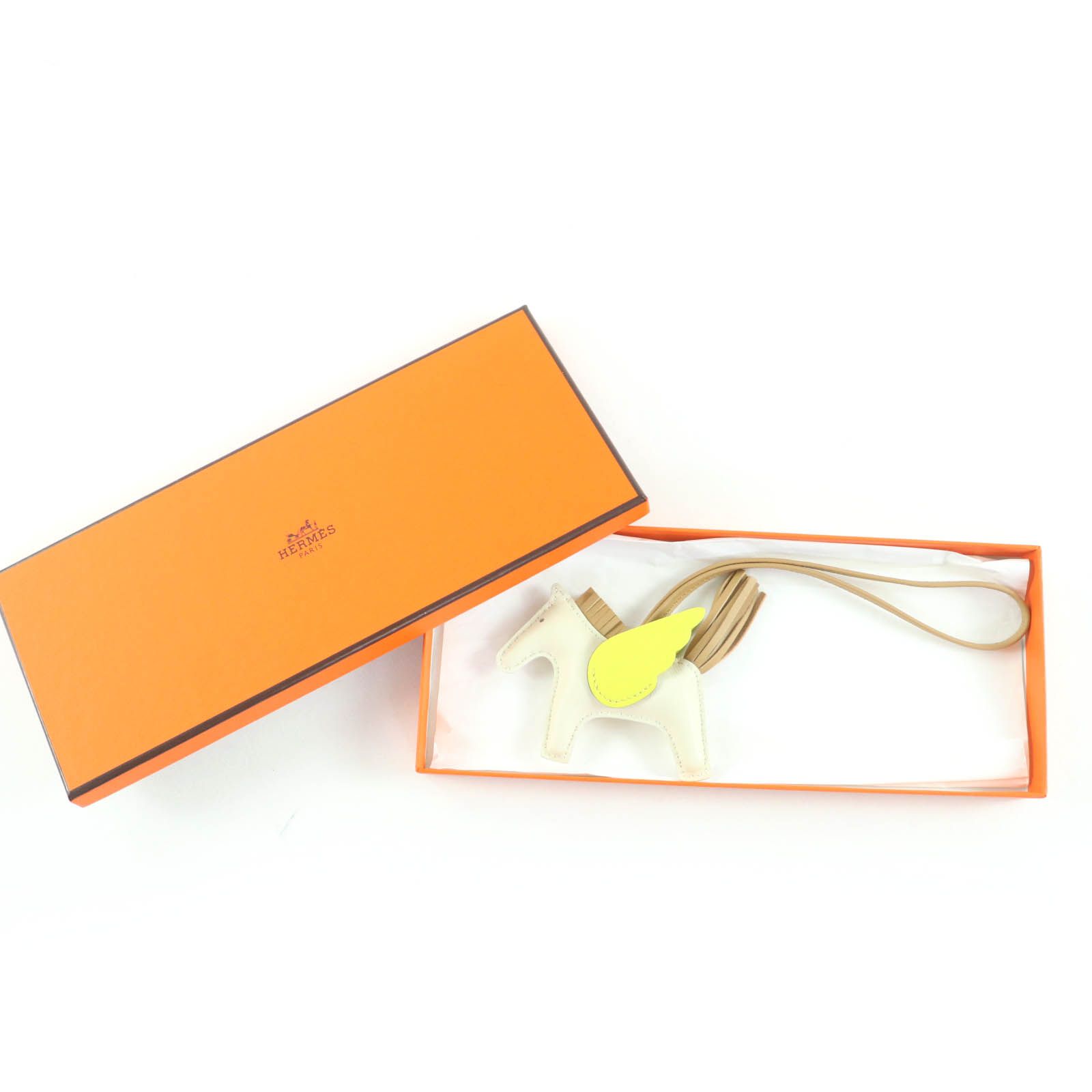 HERMES エルメス ロデオチャーム ペガサスPM アニョーミロ クレ チャイ ライム バッグチャーム W刻印 き フランス製 レディース