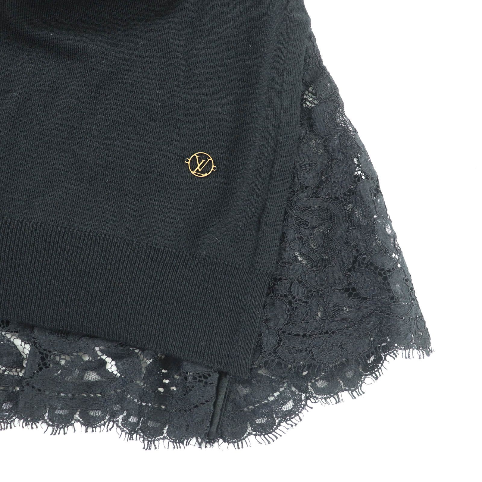 未使用品☆LOUIS VUITTON ルイヴィトン ウール100％ LVサークルロゴ 裾