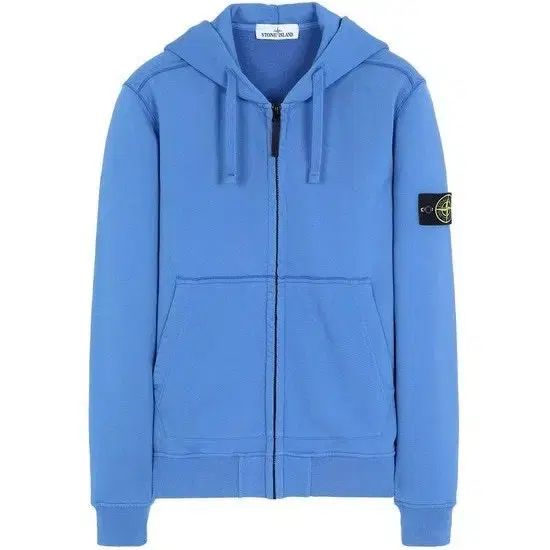 M ストーンアイランド ロイヤルブルー ワッペン フードジップアップ