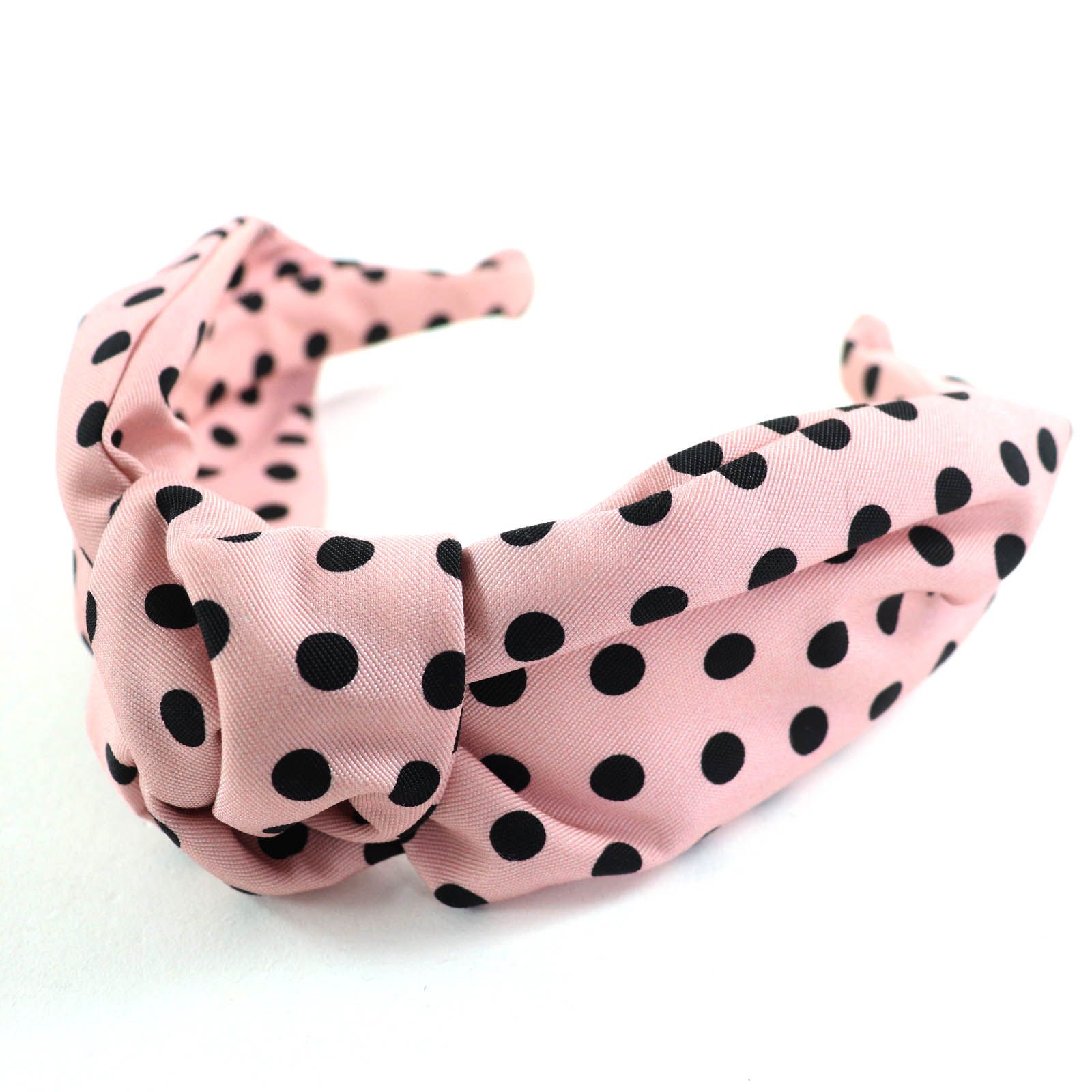 Miu ミュウ 5 IH 032 ロゴ刺繍 ドット柄 リボン カチューシャ ヘアアクセサリー ピンク ブラック 保存袋付き レディース