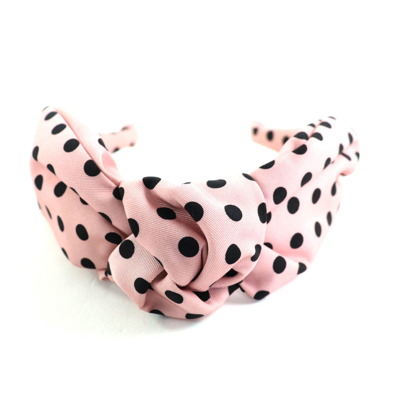  Miu ミュウ 5 IH 032 ロゴ刺繍 ドット柄 リボン カチューシャ ヘア ピンク ブラック 保存袋付き レディース その他 ヘアアクセサリー