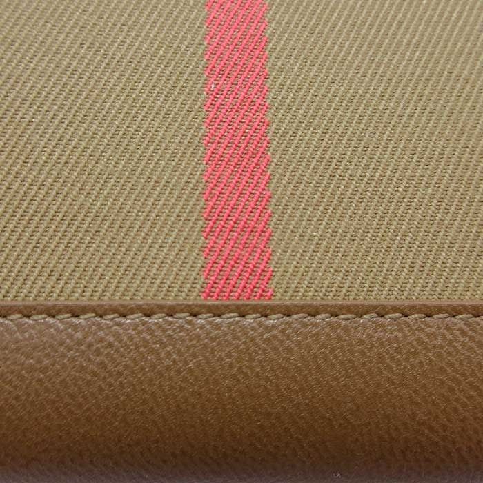  バーバリー 財布 長財布 レザー コットン チェック柄 アコーディオン ジップアラウンド ウォレット 8084515 EARTH ブラウン系マルチ ブティック レディース 長財布 小物