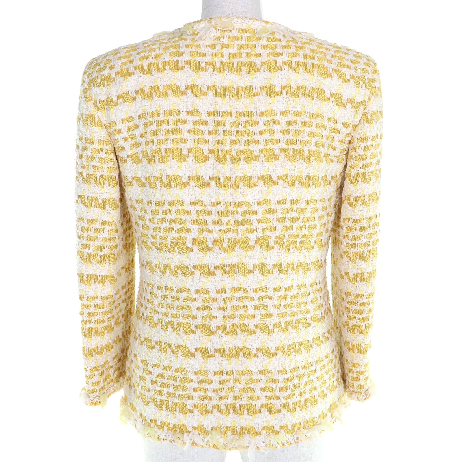 極美品△CHANEL シャネル 18S P58787 コットン ウール ココマーク