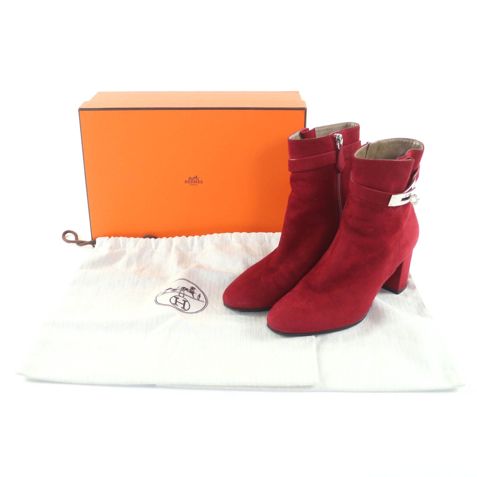 美品☆HERMES エルメス サンジェルマン ケリー金具 チャンキーヒール