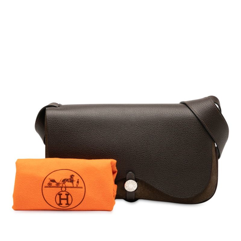 エルメス サック コロラドMM ブラウン トワルオフィシエ ヴァッシュ