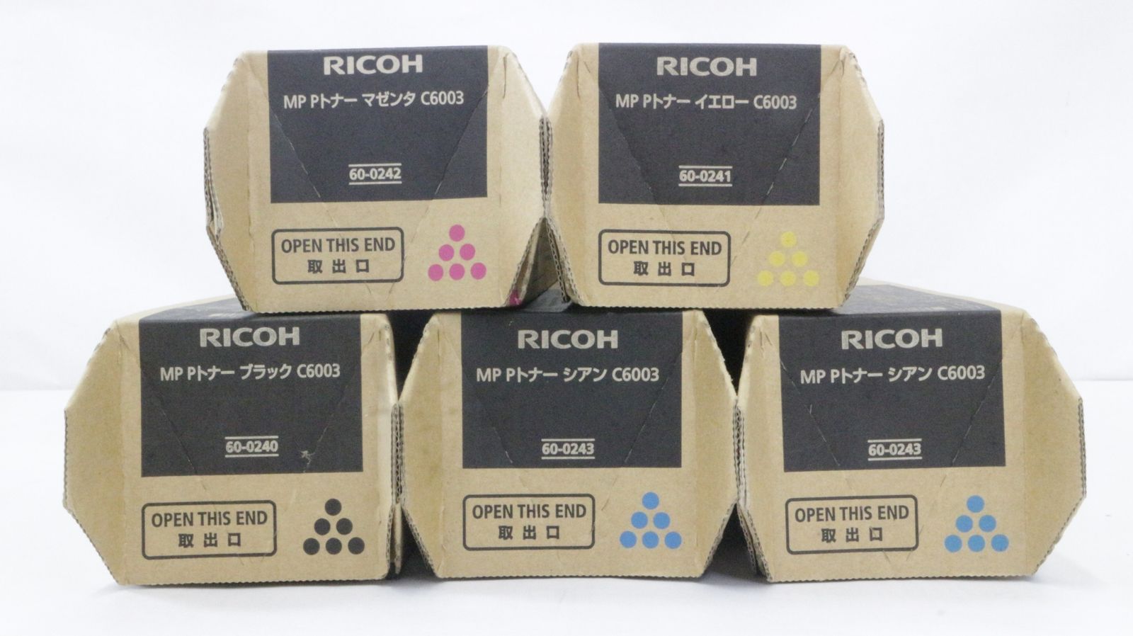 ♥ リコー トナー C 6003 5本 シアン マゼンタ イエロー ブラック RICOH -D-F 07.75-byebye