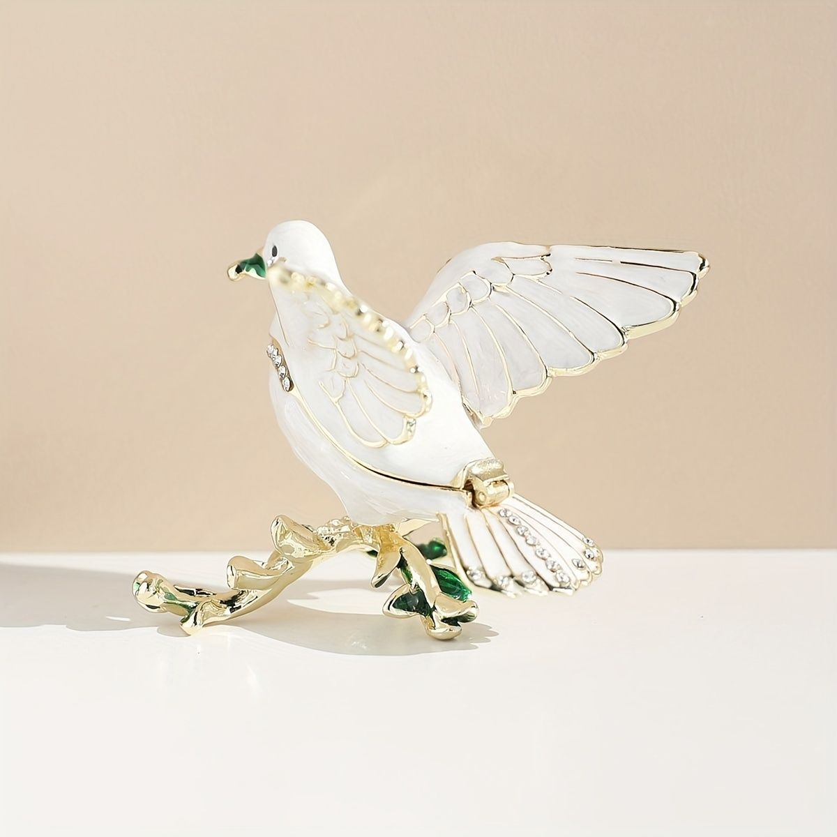 小物入れ 置物 インテリア オブジェ 白い鳥 ケース ジュエリーボックス 感 ミニサイズ 玄関 鍵 収納ボックス 雑貨 オシャレ 棚装飾 指輪入れ リングケース