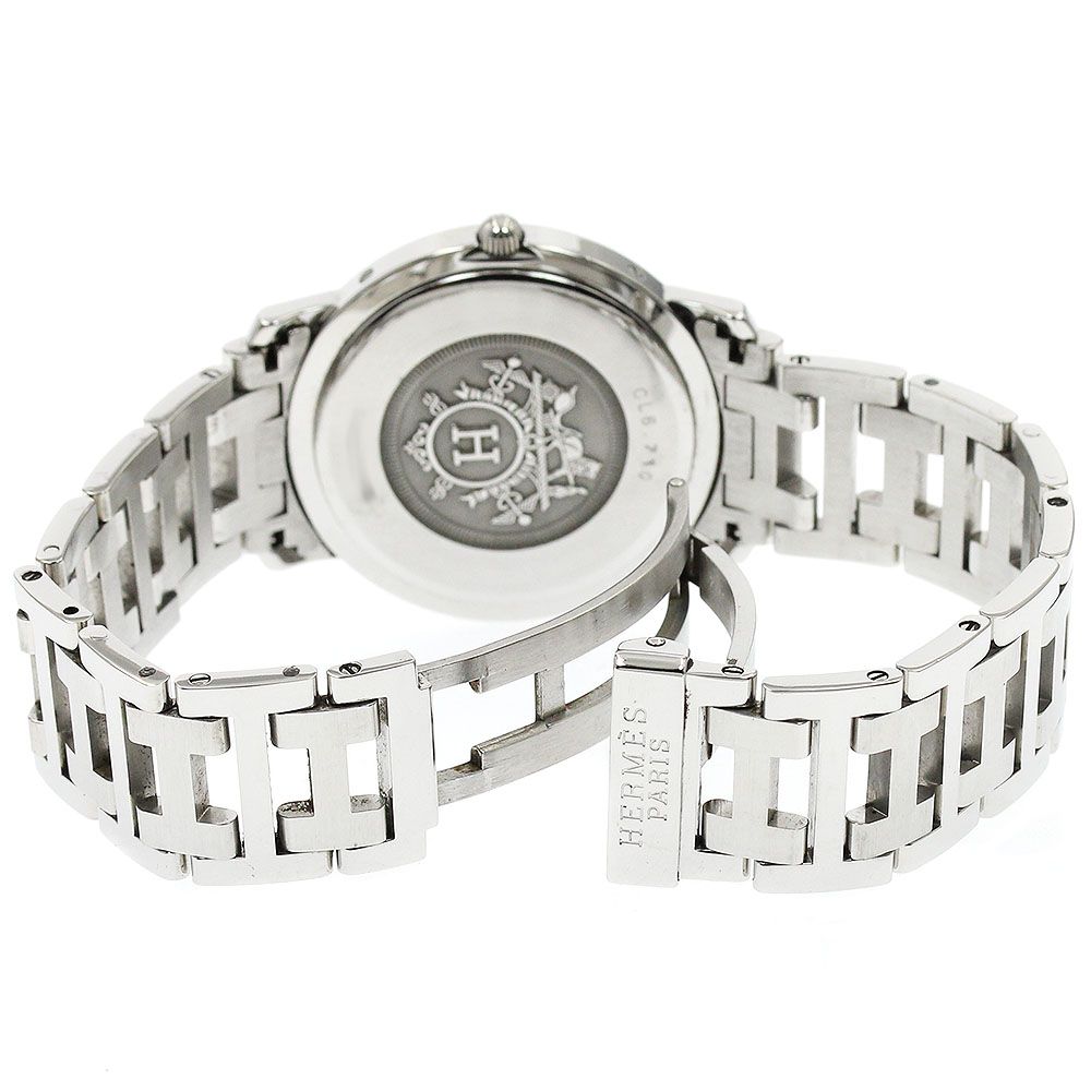 エルメス HERMES CL6.710 クリッパー デイト クォーツ メンズ_917637