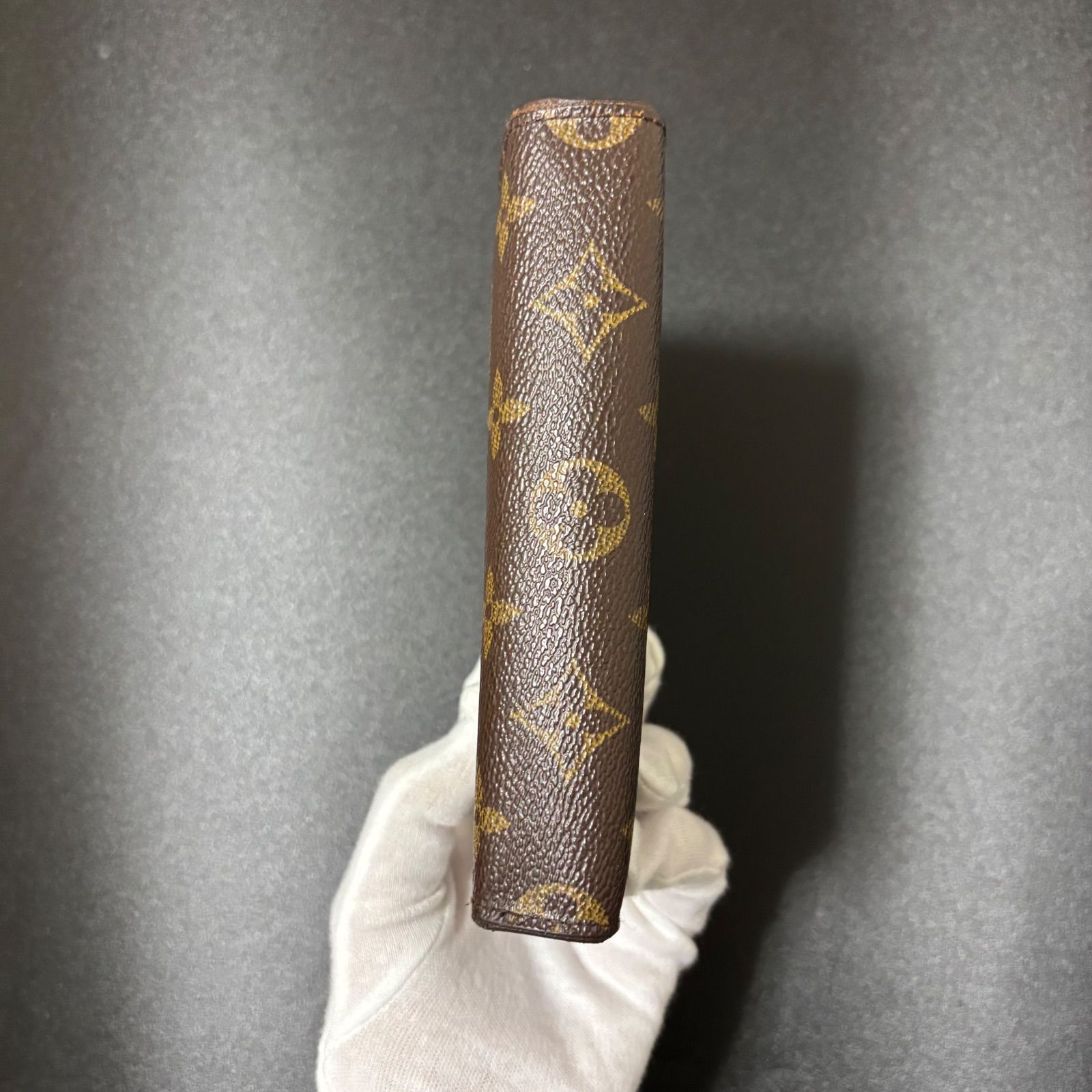 美品 ルイヴィトン ポルトトレゾール エテュイ パピエ 財布 モノグラム t59 ポルト トレゾール エテュイ パピエ モノグラム 3つ 三つ 折り