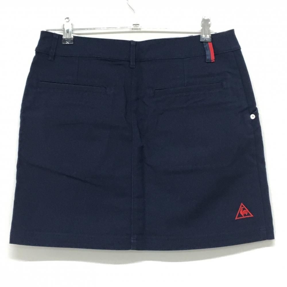 ルコックゴルフ スカート ネイビー ロゴ刺しゅう ウエスト内側ロゴ