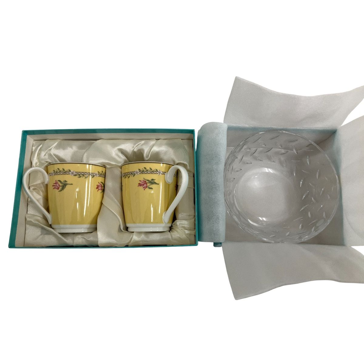 ティファニー ピンクチューリップ ティーカップ グラスボウル