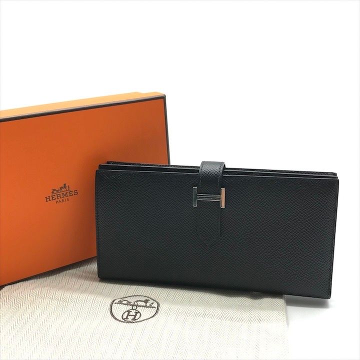 未使用保管品 HERMES エルメス ベアンスフレ SV金具 エプソン 財布