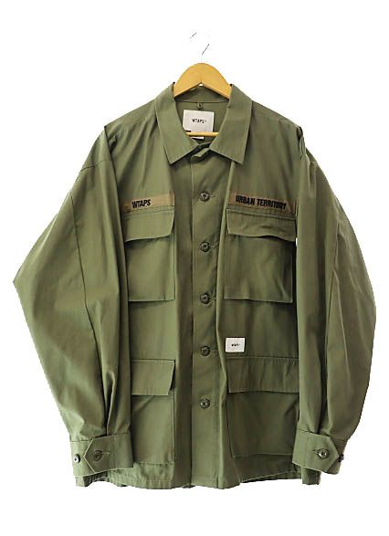 ダブルタップス WTAPS 21 SS JUNGLE SHIRT 02 RIPSTOP リップストップ ジャングル シャツ ミリタリー ジャケット 211 WVDT SHM 03 04 カーキ ブランド古着ベクトル 251209