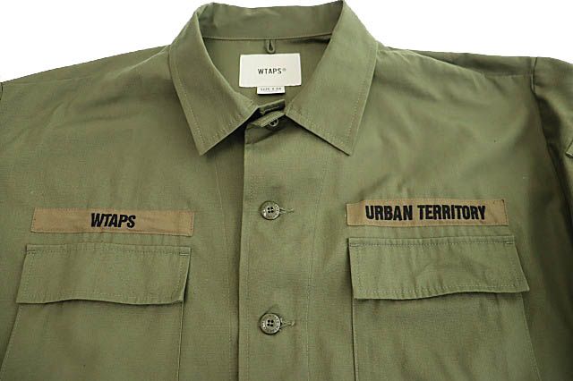 ダブルタップス WTAPS 21 SS JUNGLE SHIRT 02 RIPSTOP リップストップ ジャングル シャツ ミリタリー ジャケット 211 WVDT-SHM 03 04 カーキ ブランド古着ベクトル 251209 体型カバー ジャンパー ブルゾン 