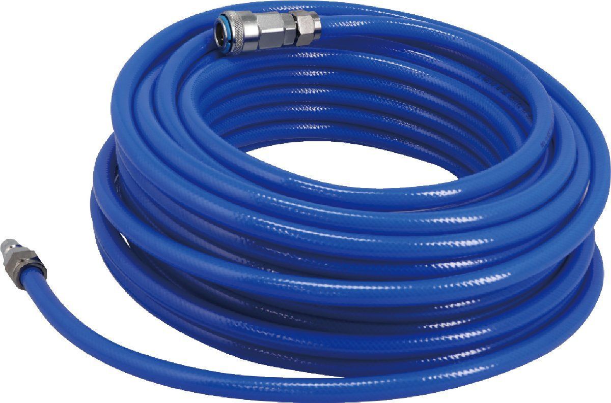 シグネット SIGNET 65454 クイックカプラー付きエアホース 8 0 mmX 20 m ブルー 品番 エアーホース エアー工具 車 整備 工場 バイク