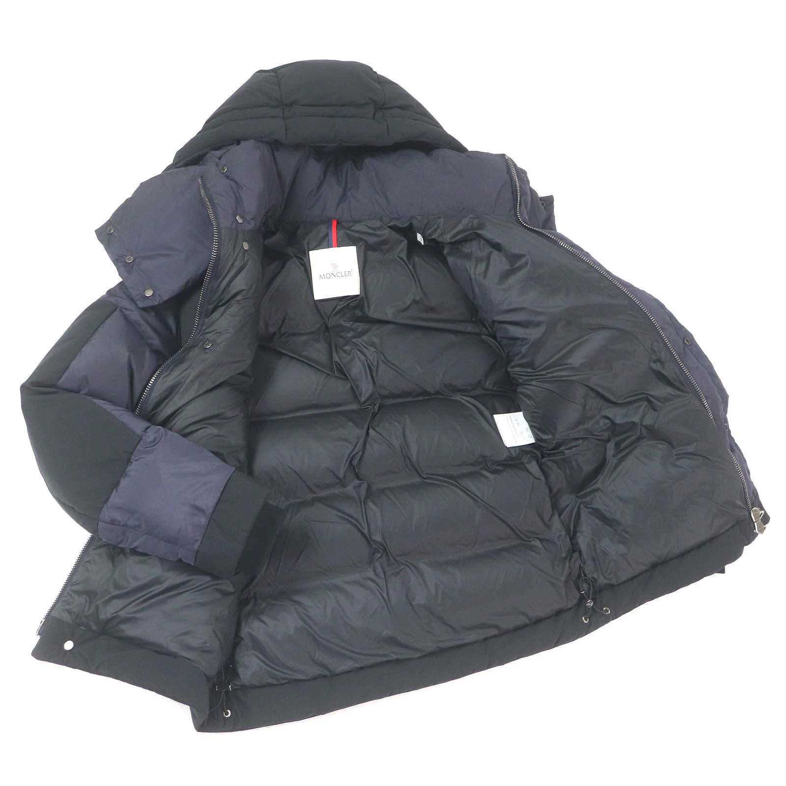 美品□MONCLER モンクレール 21AW JOFFE GIUBBOTTO デカロゴラバーワッペン フーデッド ダウンジャケット ネイビー 0 正規品 メンズ 美品□MONCLER モンクレール 21AW JOFFE GIUBBOTTO デカロゴラバー