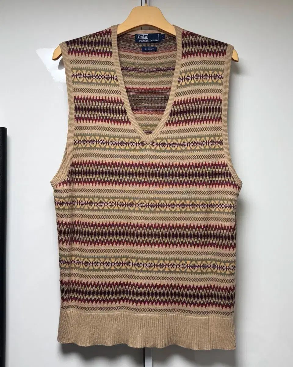 Polo Ralph Lauren フェアアイル ニットベスト 90's POLO Ralph Lauren Fair Isle Hand Knit Vest L / ポロ ラルフ