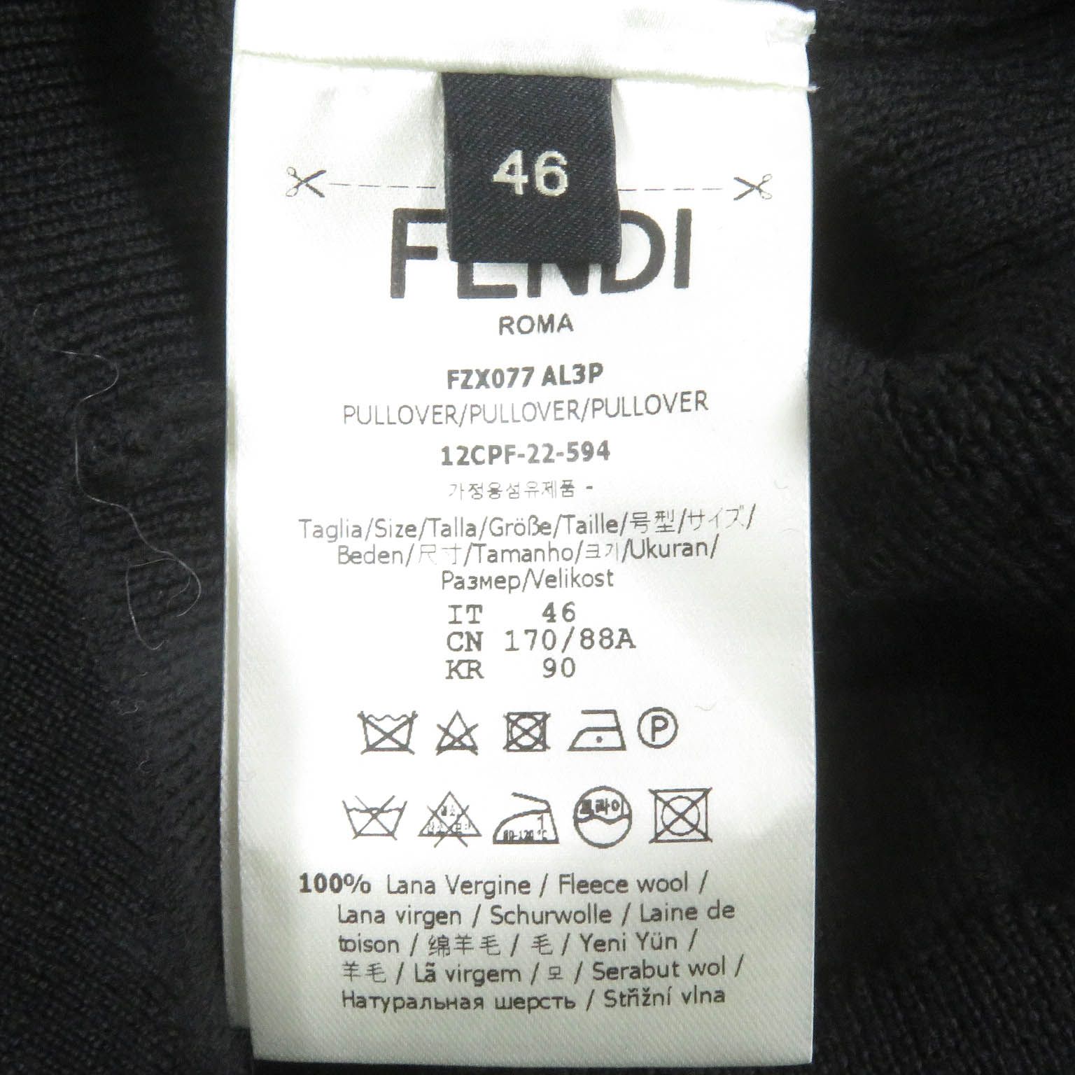 未使用品□FENDI フェンディ 2022年製 FZX077 ウール100％ FFロゴ金具