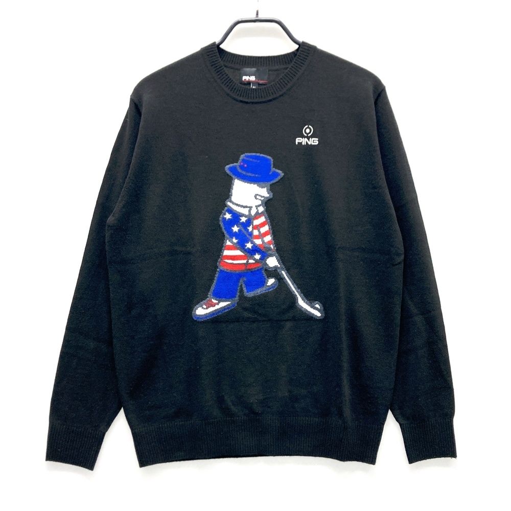 サイズ LL PING ピン ニットセーター ブラック系 ゴルフウェア メンズ ストスト