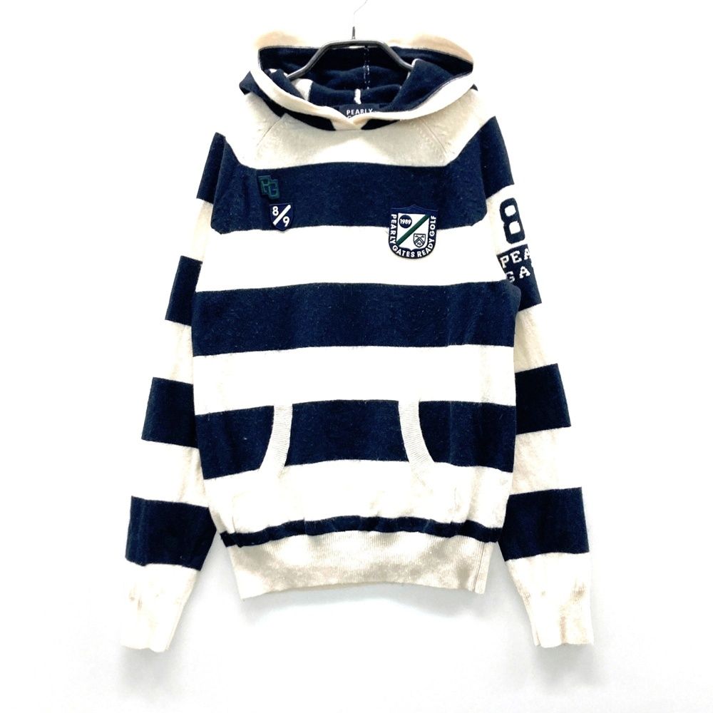 パーリーゲイツ　カシミヤ混　フード付きニットセーター PEARLY GATES パーリーゲイツ フード付 カシミヤ混ニット size 1