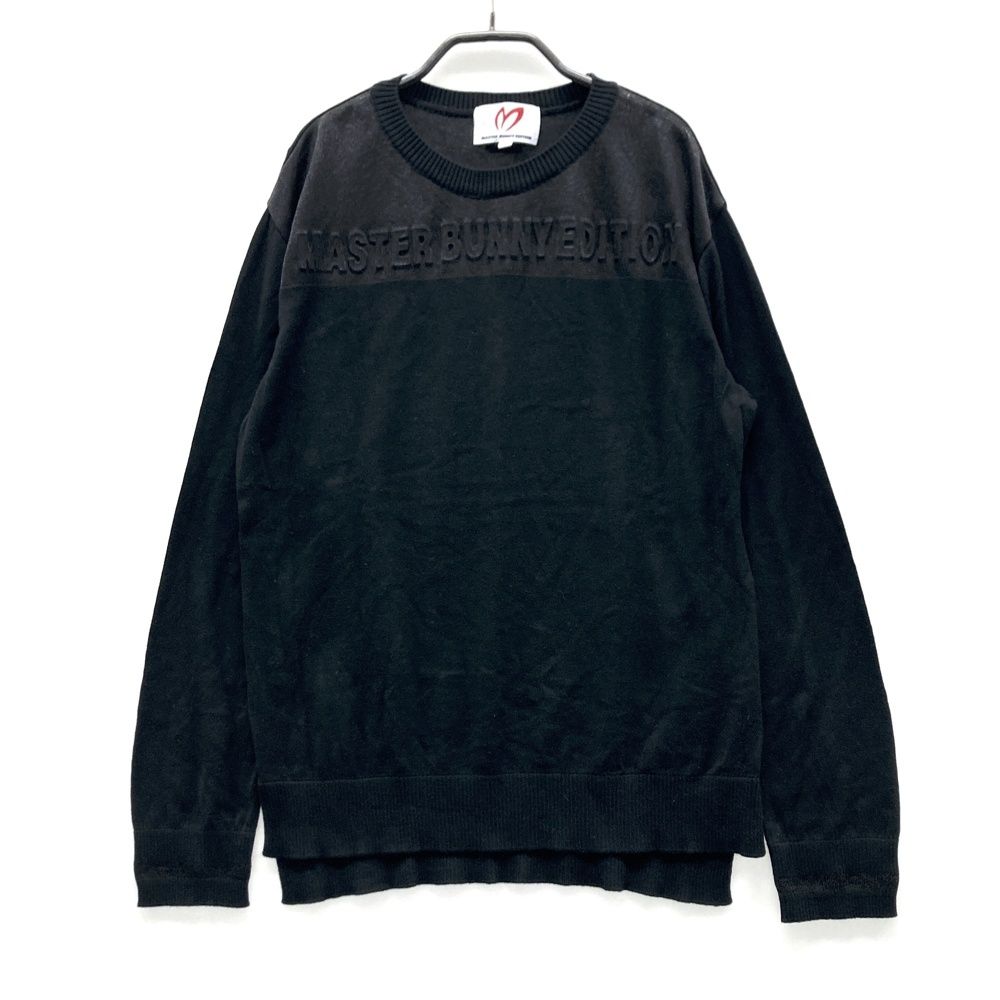 サイズ 1 MASTER BUNNY EDITION マスターバニーエディション ニットセーター シルク混 ブラック系 ゴルフウェア レディース ストスト