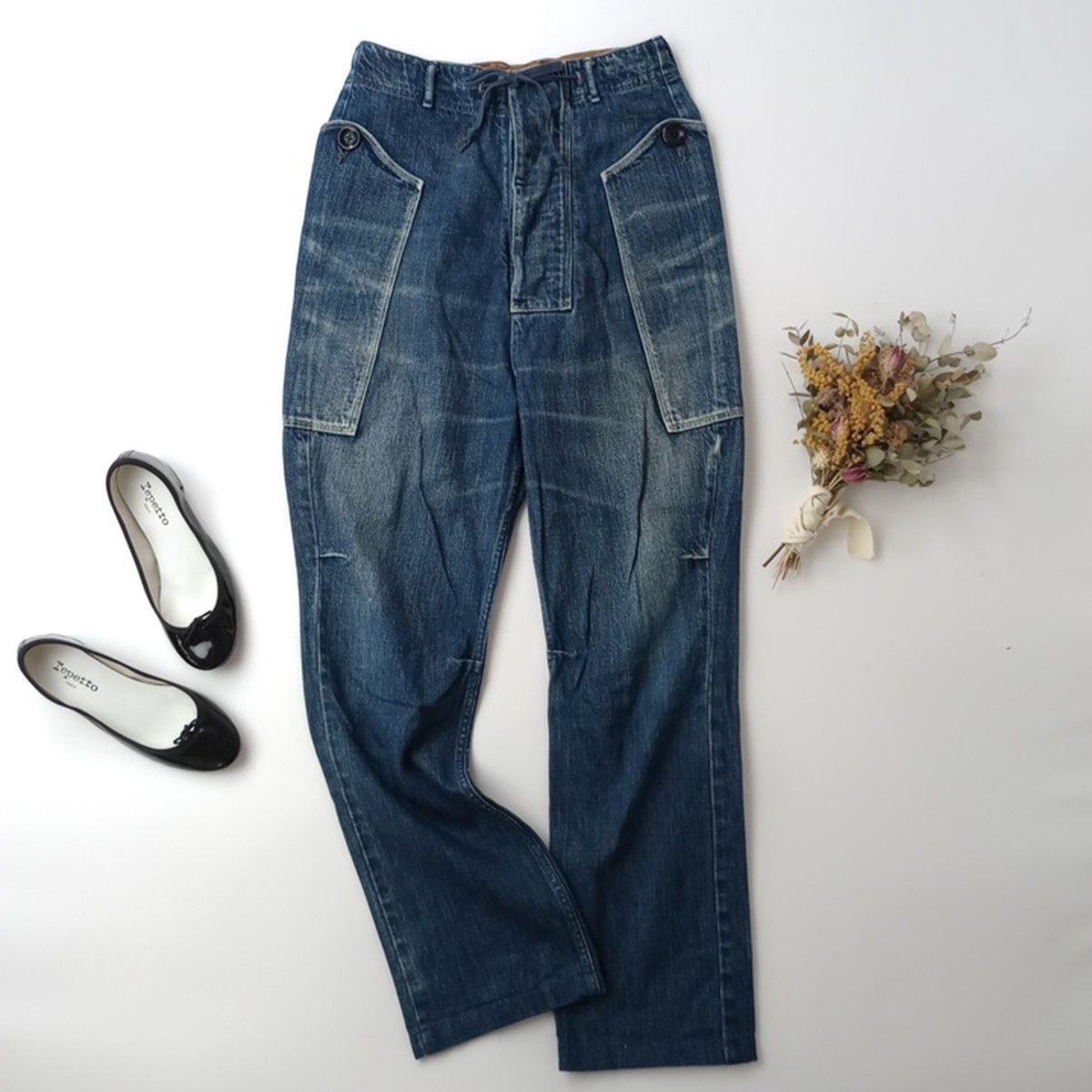 KAPITAL キャピタル デニムパンツ ポケットデザイン 日本製 0/XS