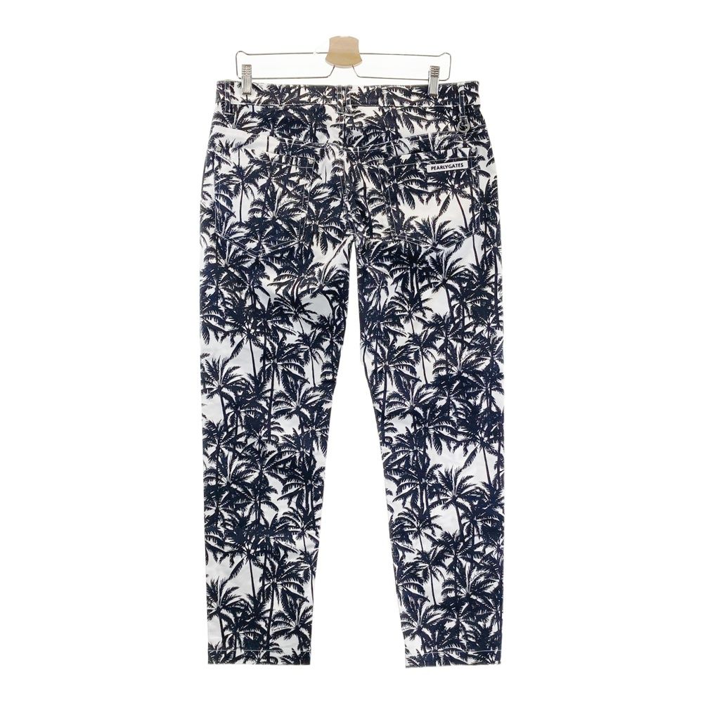 サイズ 6 PEARLY GATES パーリーゲイツ ロングパンツ ヤシの木総柄 ホワイト系 ゴルフウェア メンズ ストスト