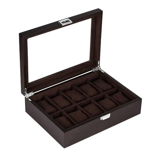 【新品】Baskiss 木製時計ケース 腕時計収納ボックス 高級 時計 コレクションケース (10本) 4c35da30