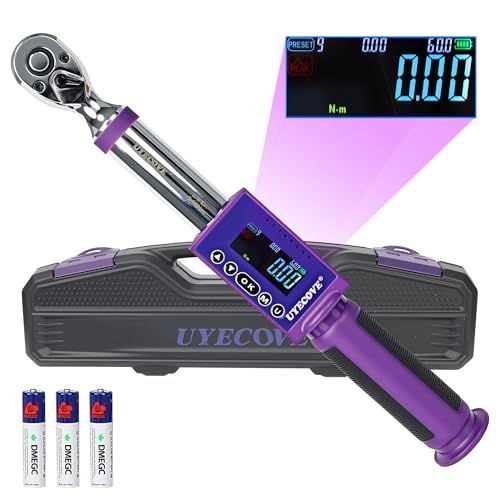 デジタルトルクレンチ 3|8インチ 12.7 mm 3-60 Nm 高精度±2% 大型LCD トルク数値プレセット 早い反応速度 3モード ピーク|トラック|スルー 5単位切替 データ保存500組 自動OFF-アラート 防錆 耐久設計 4923 cdf 5