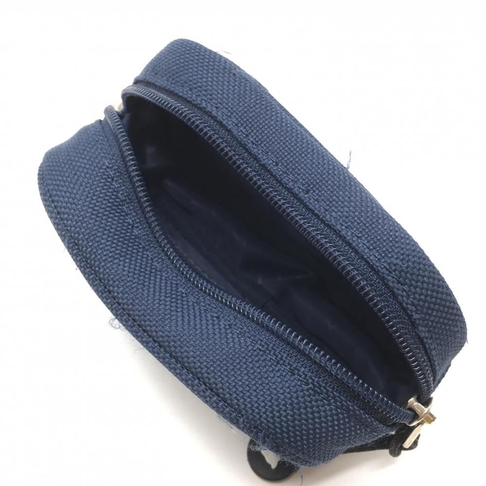 パーリーゲイツ ボールケース ネイビー×白 ワッペン カラビナ付ゴルフ