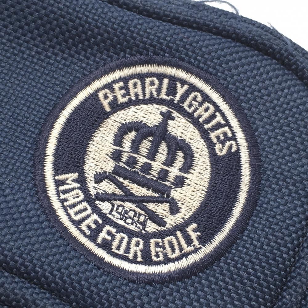 パーリーゲイツ ボールケース ネイビー×白 ワッペン カラビナ付ゴルフ