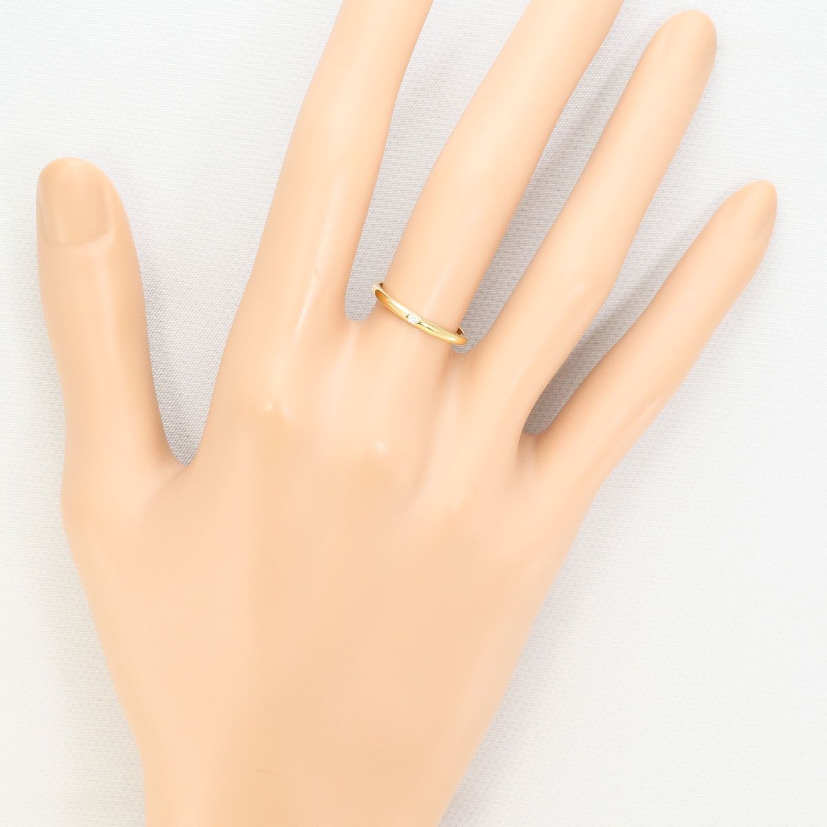 ete　K10YGリング　9号 エテ ete K10YG リング・指輪 9号 ダイヤモンド 0.01ct 総重量約0.9g