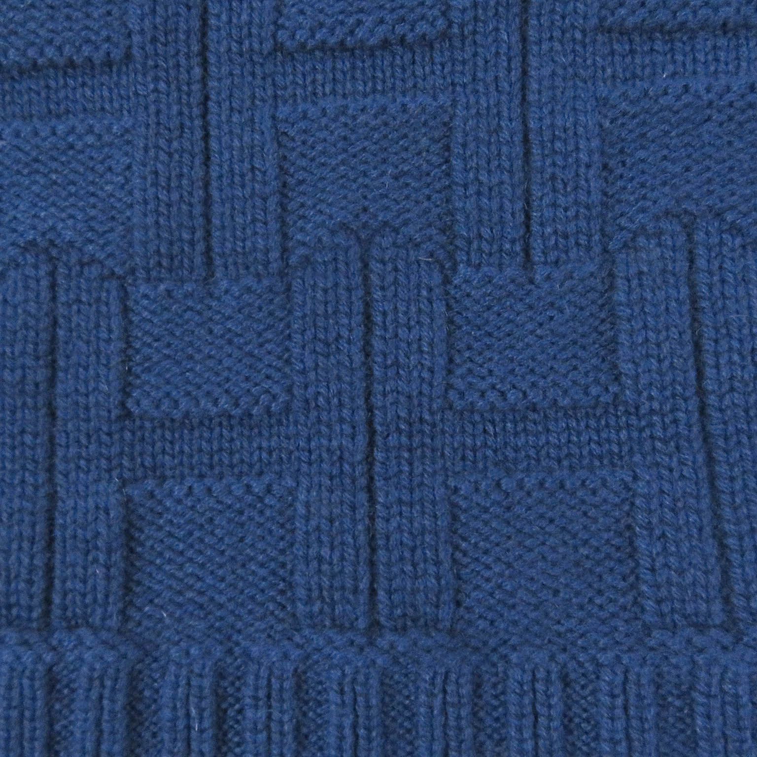 美品□HERMES エルメス カシミヤ100％ Hロゴ編み 総柄 ニットマフラー