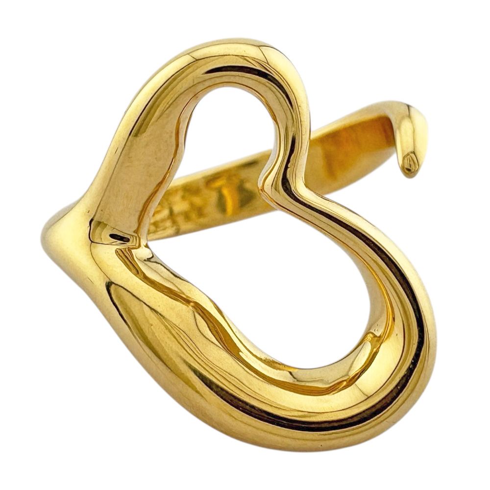 ティファニー オープンハート リング 指輪 12号 18金 K18イエロー