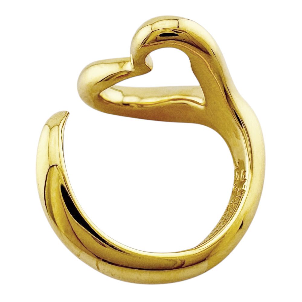 ティファニー オープンハート リング 指輪 12号 18金 K18イエロー