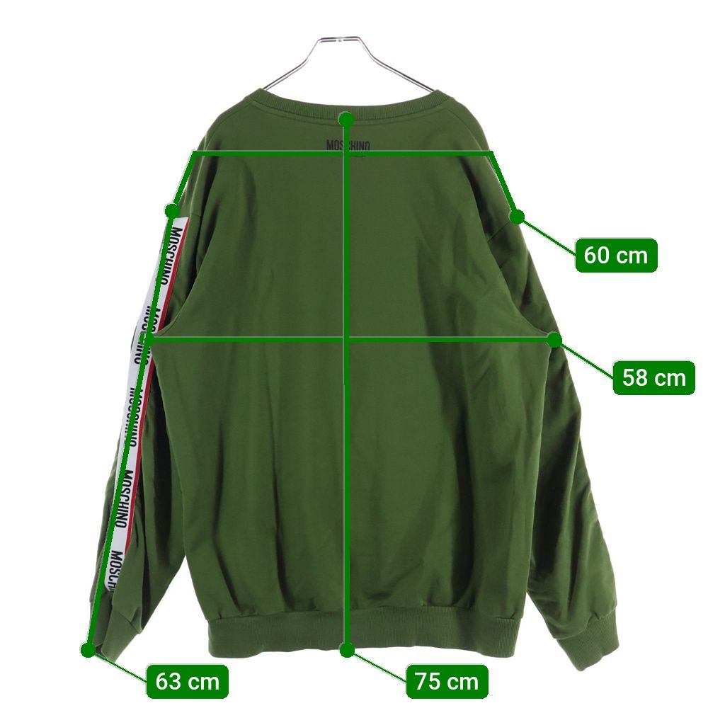 MOSCHINO (モスキーノ) ロゴサイドライン クルーネックスウェット