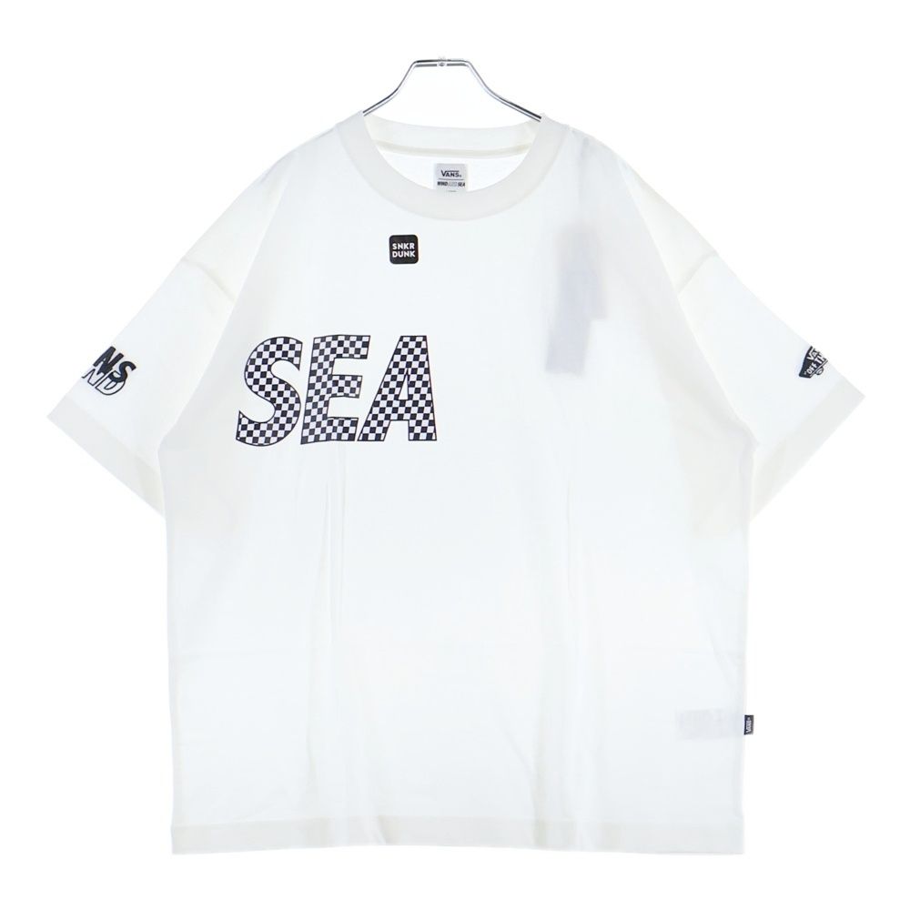 WIND AND SEA ウィンダンシー VANS FLAG S TEE バンズ チェッカー フラッグ クルーネック 半袖Tシャツ カットソー ホワイト
