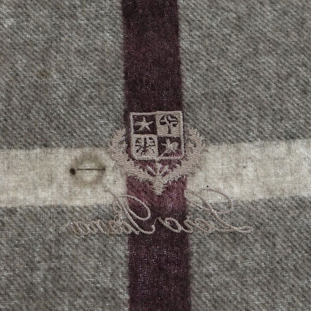 Loro Piana (ロロピアーナ) ロゴ刺繍 チェック カシミヤ マフラー