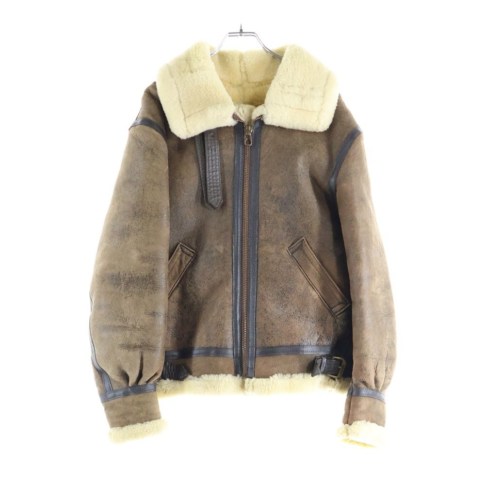 AVIREX (アヴィレックス) B-3 シープスキン ムートン ボア フライトジャケット ブラウン AC-17555