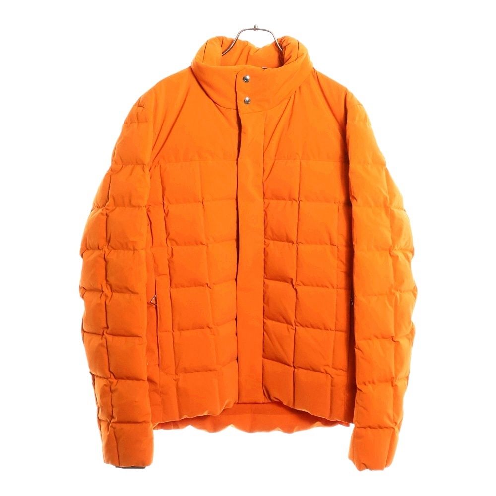 本物 美品 近年モデル エルメス フィヨルド ダウン ジャケット L オレンジ HERMES (エルメス) フィヨルド キルティング スタンドカラー ジップ