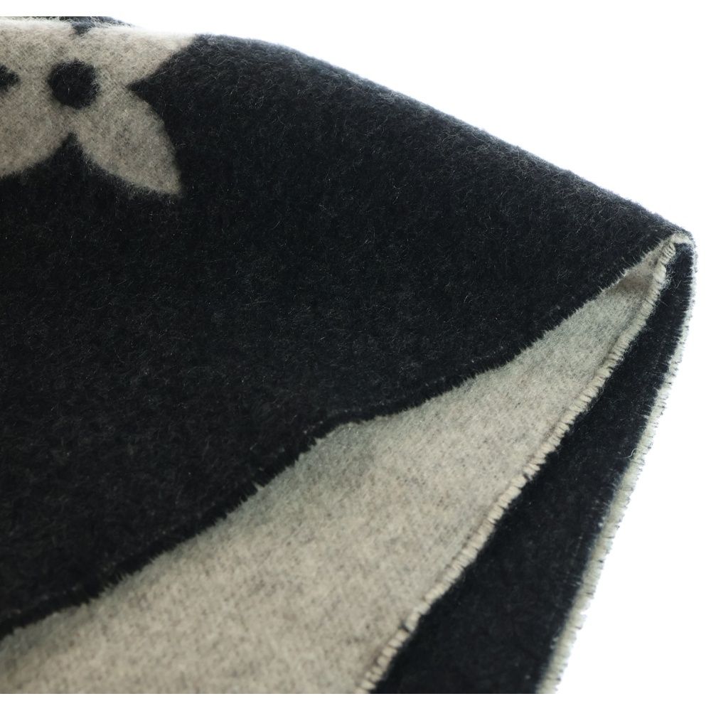 LOUIS VUITTON ルイヴィトン エルシャルプ レイキャビック カシミヤ ウール マフラー ブラック M 77374