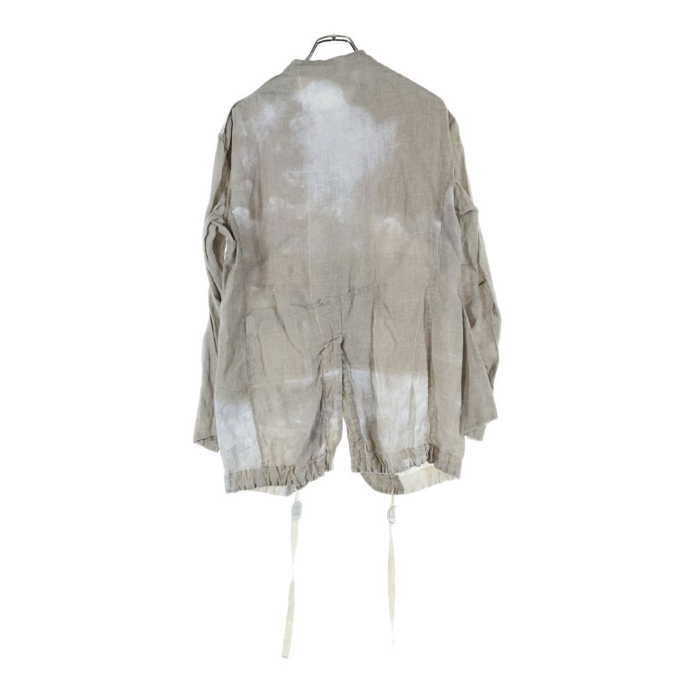 アンダーカバー 25 SS PsychoHouse 総柄リネンテーラードジャケット グラフィックジャケット ベージュ -1