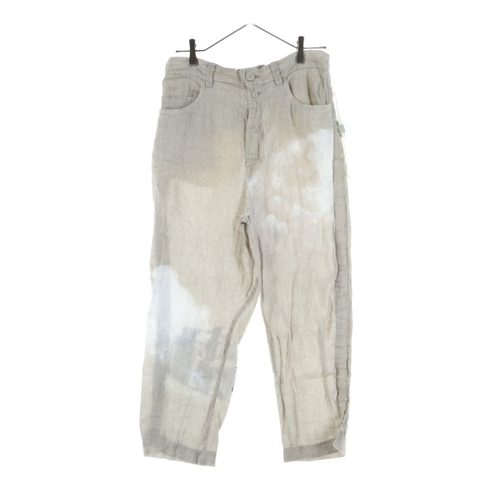アンダーカバー 25 SS PsychoHouse 総柄リネンクロップドパンツ イージーパンツ ベージュ 1