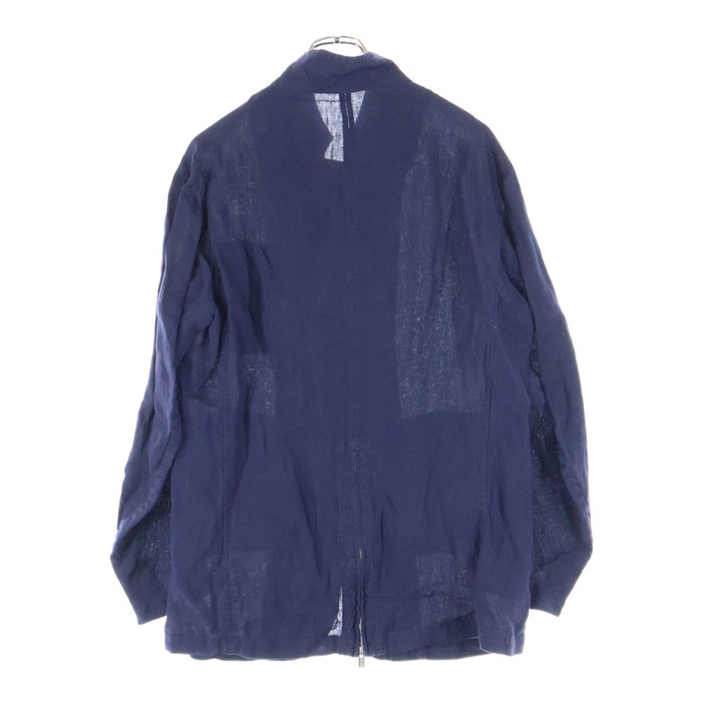 アンダーカバー 25 SS リネンフロントジップジャケット アシンメトリージャケット ネイビー
