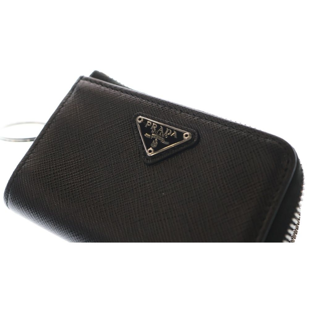 PRADA (プラダ) サフィアーノ 三角ロゴプレート レザー コインケース