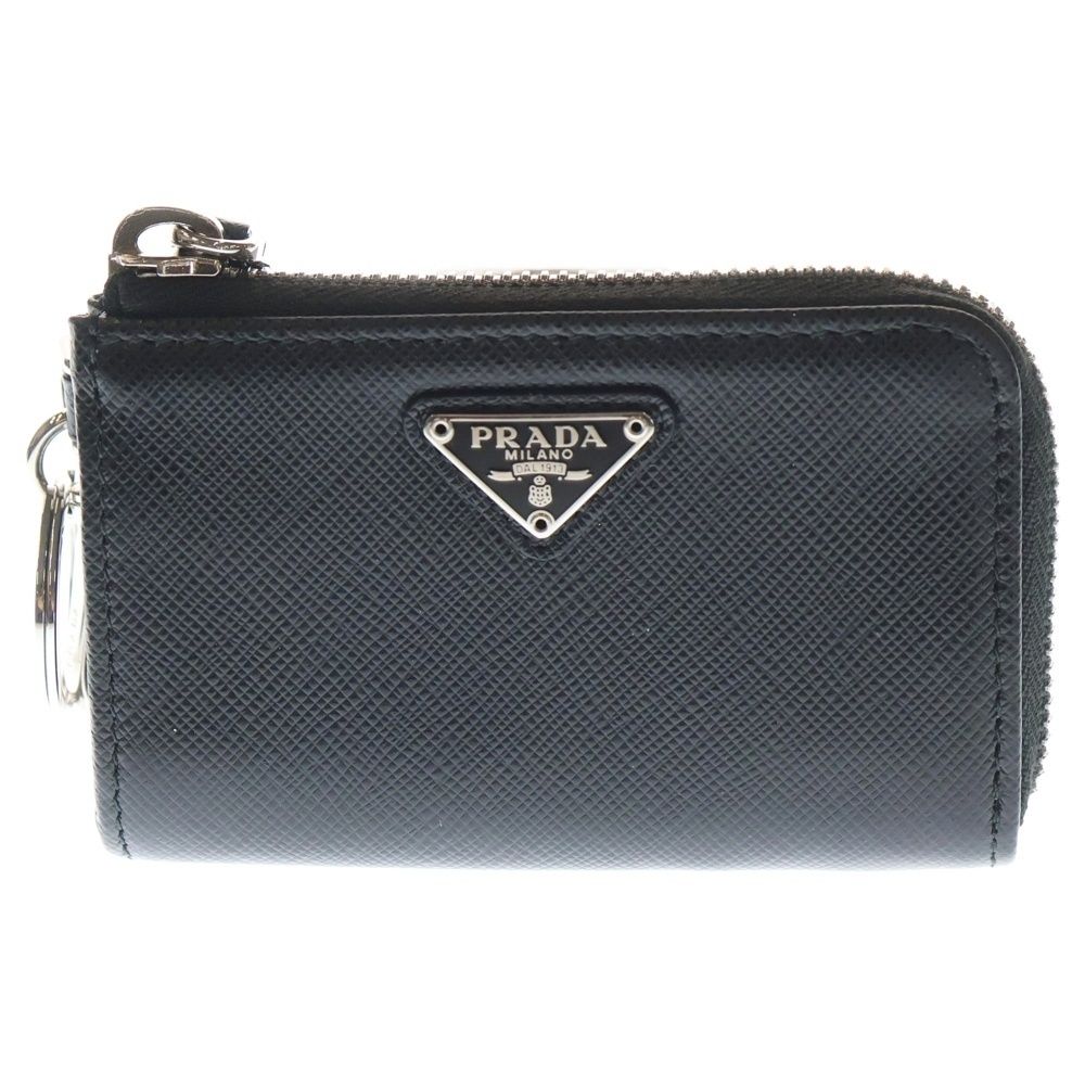 PRADA (プラダ) サフィアーノ 三角ロゴプレート レザー コインケース