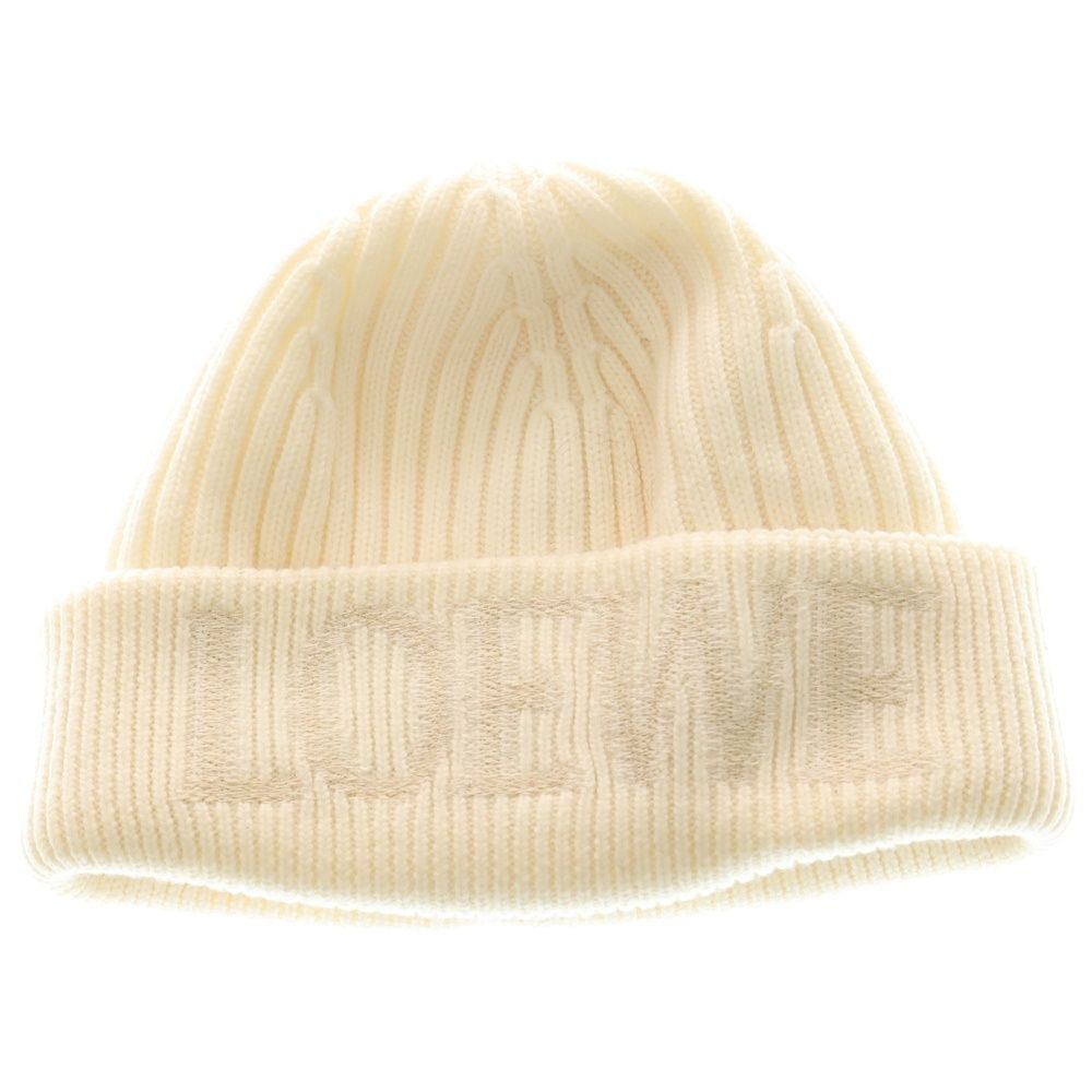 LOEWE (ロエベ) F540257X23 リブ編みウールニット帽子 ニットキャップ